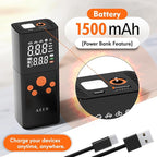 Tire Inflator Portable Air Compressor Air Pump for Car Tires (150 PSI) - Cordless Bike Pump with Tire Pressure Gauge and Motorcycle Tire Inflator with Auto-Shutoff Function
