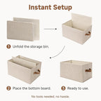 StorageWorks Shelf Baskets for Organization, Linen Closet Organizers and Storage Basket, Foldable Storage Bins, Closet Organi