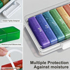 CTIME 4-Tier XL Medicine Organizer with Leather Handle - Portable Pill Case & Empty First Aid Kit for Home, Travel, RV, Schoo
