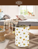 HUNRUNG Laundry Hamper,Large Canvas Fabric Lightweight Storage Basket Toy Organizer Dirty Clothes Collapsible Waterproof for 
