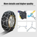 2Pcs Portable Snow Tire Chains, Auto Fixing 1 Min Quick Fit Easy Installation Tire Chains, Universal Emergency Tire Traction 