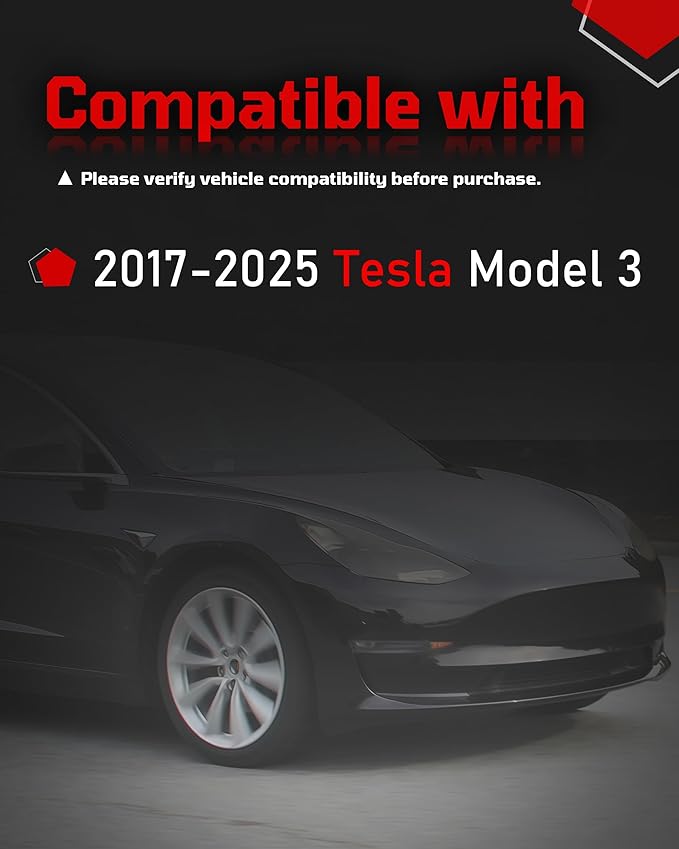 Side Mirror Caps Cover Compatible with Tesla Model 3 2017 2018 2019 2020 2021 2022 2023 2024 2025 Gloss Black Mirror Covers