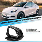 Jaronx Compatible with Tesla Model Y Mirror Bottom Cover & Housing Frame 2020-2025, Left Driver Side Rearview Mirror Cover Bracket Lower Base & Frame Housing Replacement for Tesla Model Y