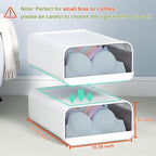 Underwear Organizer Drawer, 1 Cell Plastic Sock Underwear Storage Drawer, Stackable Closet Organizers and Storage Box for Bra