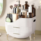 Makeup Organizer for Vanity, Large Capacity Skincare Cosmetic Organizer Countertop with 2 Drawers, Cosmetic Display Cases Mak