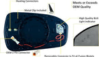 EAP Passenger Side Mirror Glass Compatible with Ford Fusion 2013-2021, Heated with Blind Spot DS7Z17K707C KS7Z17K707A