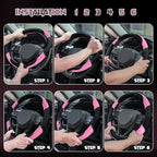 Soft Leather Steering Wheel Cover with Breathable Design and Anti-Slip Grip, Fully Compatible with Tesla, Toyota, Honda, Niss