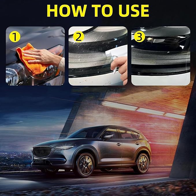 Auto Yunn Headlight Cleaner, AutoYunn Headlight Restoration Kit, Automotive Headlight Cleaner, Head Light Restoring Kit for All Vehicle Types (1set)