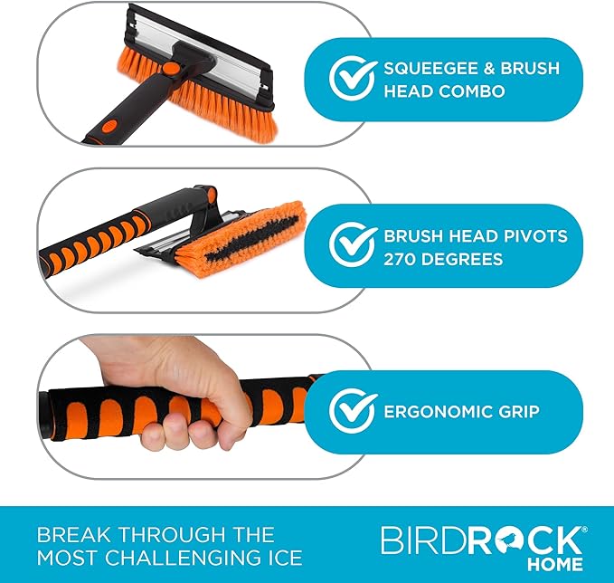 ‎Snow MOOver 39" Extendable Snow Brush with Squeegee & Ice Scraper | Foam Grip | Auto Snow Brush | Auto Ice Scraper | Car Truck SUV