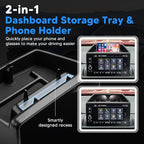 4PCS Center Console Organizer for Honda CR-V 2023-2026, Dashboard Storage Tray with Phone Holder Accessories Lower Center Console Organizer for CRV, Armrest Hidden Storage Interior with Anti-Slip Mats