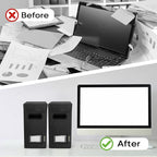BALEINE File Organizer Box with Lid, Collapsible File Folder Organizer with Plastic Slide, Hanging File Folder Box for Office
