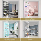 HOMELUX THEORY UPGRADED 6 Tiers Over The Door Organizer Hanging - 100D EXTRA THICK & 50lbs HUGE CAPACITY, 12 Side Mesh Pocket