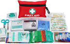 General Medi Mini First Aid Kit, 150 Piece Small First Aid Kit - Includes Emergency Foil Blanket, Scissors for Travel, Home, 
