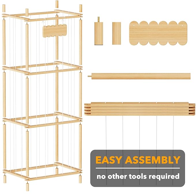 SpaceAid Stuffed Animal Storage Organizer, Wood Animals Zoo Toy Plushies Storage Holder, Large Capacity Plush Toy Cage for Pl