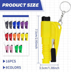 16 Pcs Window Breaker Seatbelt Cutter, 3 in 1 Seatbelt Cutter and Window Glass Breaker Keychain Car Escape Tool Applicable to