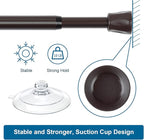 TYRON 4-Piece Spring Tension Curtain Rod, Bronze Finish, 17-28 Inch, No Drilling Required