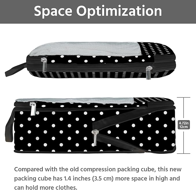 7 Pcs Compression Packing Cubes for Travel, Waterproof Suitcase Luggage Backpack Organizer with Toiletry Bag Travel Essential