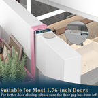 Consumest Over The Door Hooks Organizer - Over Door Hanger with 16 Hooks & 2 Baskets for Hanging Coat, Clothing, Towel, Back 