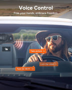 WOLFBOX 12" 4K Rear View Mirror Camera with 5.8GHz WiFi and Voice Control, Smart Mirror Dash Cam Front and Rear, Backup Camer