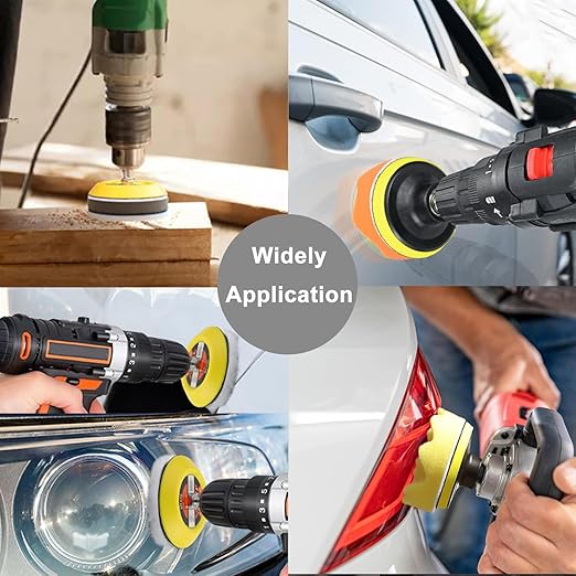 3 Inch Sanding Disc Drill Polishing Kit Sanding Attachment, 150 Pcs Wet Dry Car Headlight Restoration Kit Hook and Loop Sandp