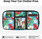 Tropical Plants Car Sun Visor Organizer Anti Slip Sun Visor Organizer with Multi-Pocket Cars Interior Accessories Easy to Store Universal for Cars SUV