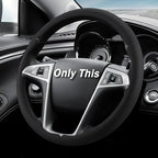 Steering Wheel Cover for Chevy (Chevrolet) Equinox 2010-2017/ GMC Terrain 2010-2017/ Buick Lacrosse 2010-2015/ Regal 2011-2013(Black)