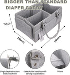XUANGUO Baby Diaper Caddy Organizer with Handle - Gender Neutral Nursery Storage Bin Basket - Portable Tote Bag - Car Organiz