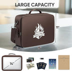 BALEINE Fireproof Document Box with Lock, Portable Fireproof Document Bag Waterproof Fire Proof File Boxes for Documents, Fil