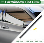 Motoforti Nano Ceramic Car Window Tint Film VLT 73% IRR 50% UVR 75% Gray 14.76 ft x 35.43 Inch Privacy Film 2mil PET 1 Pc