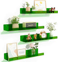 upsimples Acrylic Shelves for Wall Decor, 15" Display Shelf Perfume Organizer for Bathroom, Bedroom, Living Room, Floating Bo