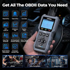TOPDON AL500B OBD2 Scanner Battery Tester 2 in 1 Code Reader, Full OBDII Diagnosis, 12V Battery Tests & 12V/24V Cranking