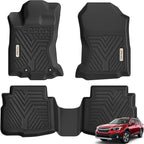 YITAMOTOR Floor Mats Fit for 2020-2025 Subaru Outback/Legacy, TPE All-Weather Custom Fit Floor Liners, Durable Anti-Slip Accessories, 1st & 2nd Row, Black