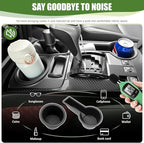 Upgrade Cup Holder Inserts for 2014-2024 Toyota 4Runner Center Console Cupholder Coaster Liner Replaces Mat for 4 Runner Interior Accessories Black(Center Console Left Front+Rear, 2PCS)