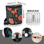 Flowers Car Trash Can with Lid Leak Proof Car Trash Bag Waterproof Car Garbage Can, Multipurpose Trash Bin Hanging for Minivan SUV Truck