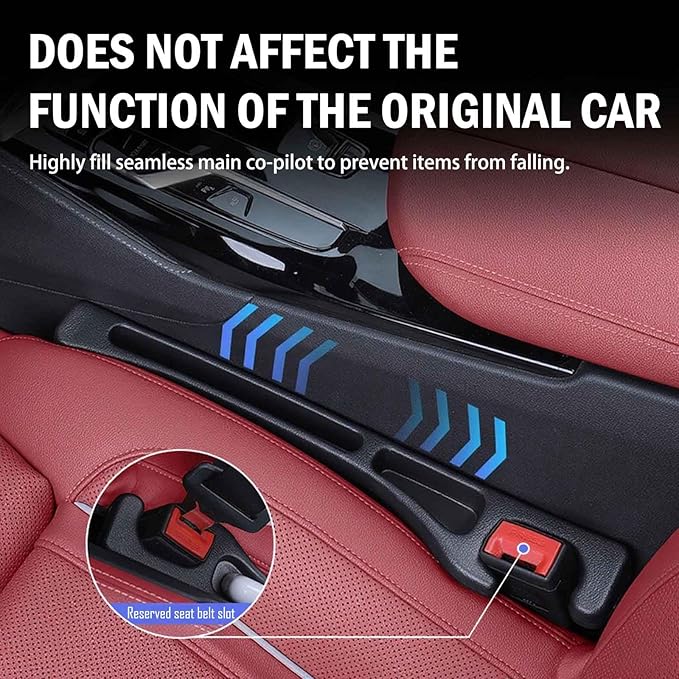 No Drop Seat Guard, Car Seat Gap Filler, Car Gap Filler Organizer, Universal Drop Seat Guards for Cars, Car Accessories Interior Prevent Stop Cellphone Wallet Keys Coins and Card from Dropping