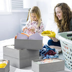【FAMILY PACK】Drawer Organizer Clothes, 20 Pack Dresser Organizer Bins for Baby Clothes - Underwear Bra Sock Organizer - Fabri