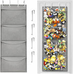 Honeyera Storage for Stuffed Animal - Over Door Organizer for Stuffies, Baby Accessories, and Toy Plush/Easy Installation wit