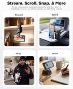 iOttie Treker Travel Essentials Magnetic Travel Phone Holder with 360° Rotation Swivel Head and Magnetic Ring Adapter for Universal Compatibility with MagSafe, Qi2, iPhone, and Android Smartphones