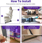 Car Backseat Organizer with Tray, Seat Back Table Holder with 6 Storage Pockets, Car Seat Back Protectors Kick Mats Travel Accessories, 1 Pc Purple