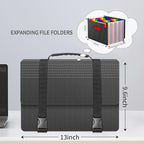 Expanding File Folders,25 Pockets Accordion File Organizer,Expandable Filing Folder with Handle,Portable File Box for Receipt
