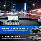 3-in-1 Car Dashboard Anti-Slip Mat, 360° Rotatable Phone Holder with Temporary Parking Number, Universal Fit Non-Slip Pad for