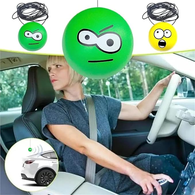 Tennis Garage Parking Aid with Lanyard 8 Pcs Garage Tennis Parking Aid 7cm Hanging Ball 4m Elastic Rope PU Foam Car Sign Decoration General Ornament(ColorD)