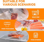 [2024 New] 6" x 50', 8" x 50' and 11" x 50' 3 Pack Rolls, Vacuum Sealer Rolls Bags for Food, Great for Food Storage, Sous Vid