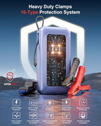 GOOLOO G7 3000A Jump Starter with Built-in Cable,Portable Power Bank for 45W Fast Charging,12V SuperSafe Lithium Jump Box,