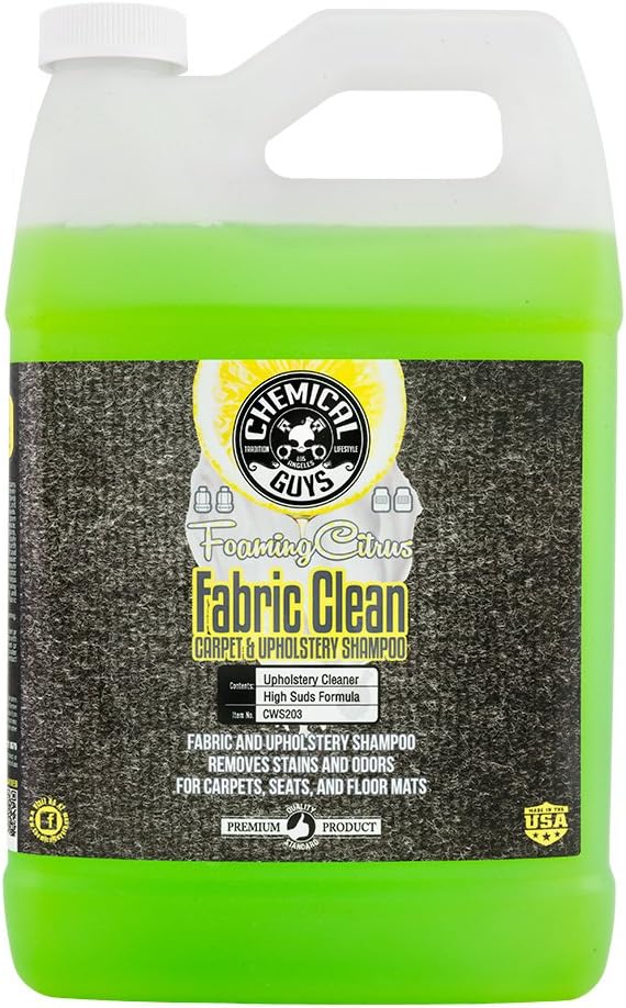 Chemical Guys CWS203 Foaming Citrus Fabric Clean Carpet & Upholstery Cleaner (Car Carpets, Seats & Floor Mats), Safe for Cars