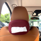 Car Tissue Holder,Silicone Tissue Box Cover with Adjustable Strap,Car Tissue Box Organizer for Backseat, Center Console and Sun Visor(7.4 * 5.1 * 2.5in)
