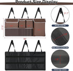 UYYE Trunk Hanging Organizer, Backseat Storage Bag, Collapsible Car Interior Accessories with 4 Pockets & 2 Mesh Pouches for