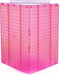 Azar Displays 701414-PNK Rotating Display Stand - 4-Sided Display Racks Peg Display Carousel (14” W x 14” D x 20” H) - Easy A