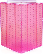 Azar Displays 701414-PNK Rotating Display Stand - 4-Sided Display Racks Peg Display Carousel (14” W x 14” D x 20” H) - Easy A