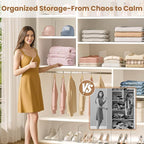 Purse Organizer for Closet Shelf Dividers: 6 Pack Acrylic Clear T-shaped Vertical Shelves Separators - Durable Space Saver Ea